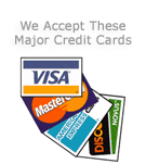Visa, MasterCard, Amex & Discover